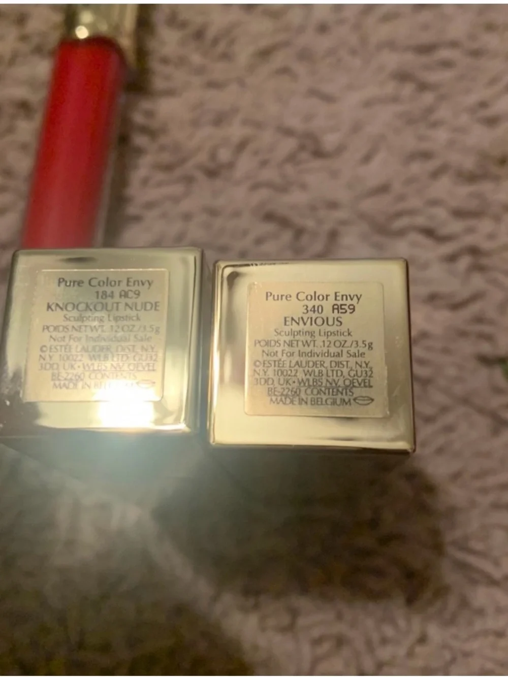 New Estée Lauder pure color envy lipset nude red